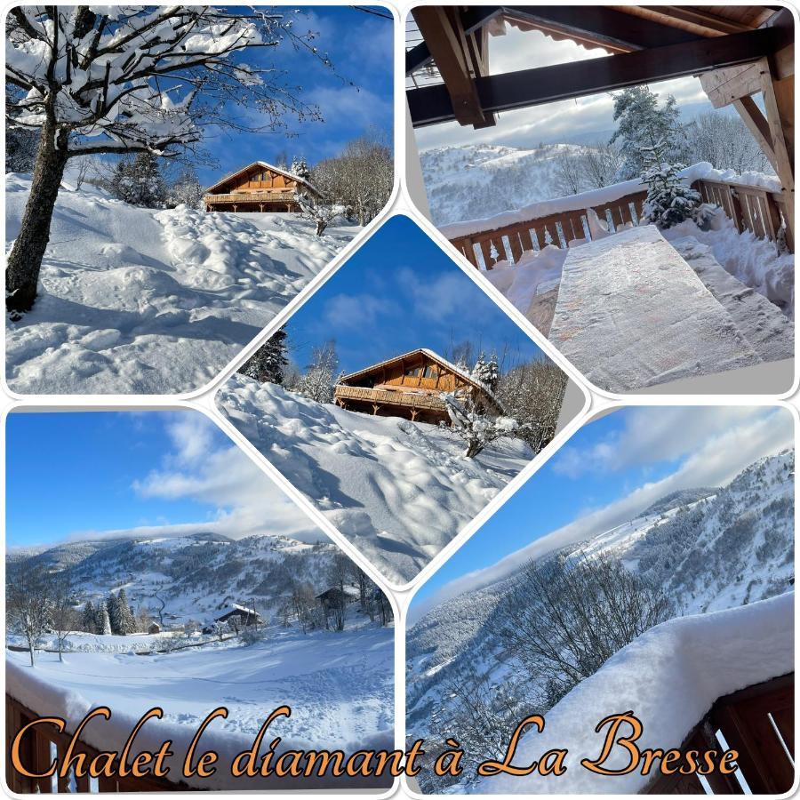 Chalet Spa Le Diamant Nathalie Mn La Rouge La Bresse Exteriör bild
